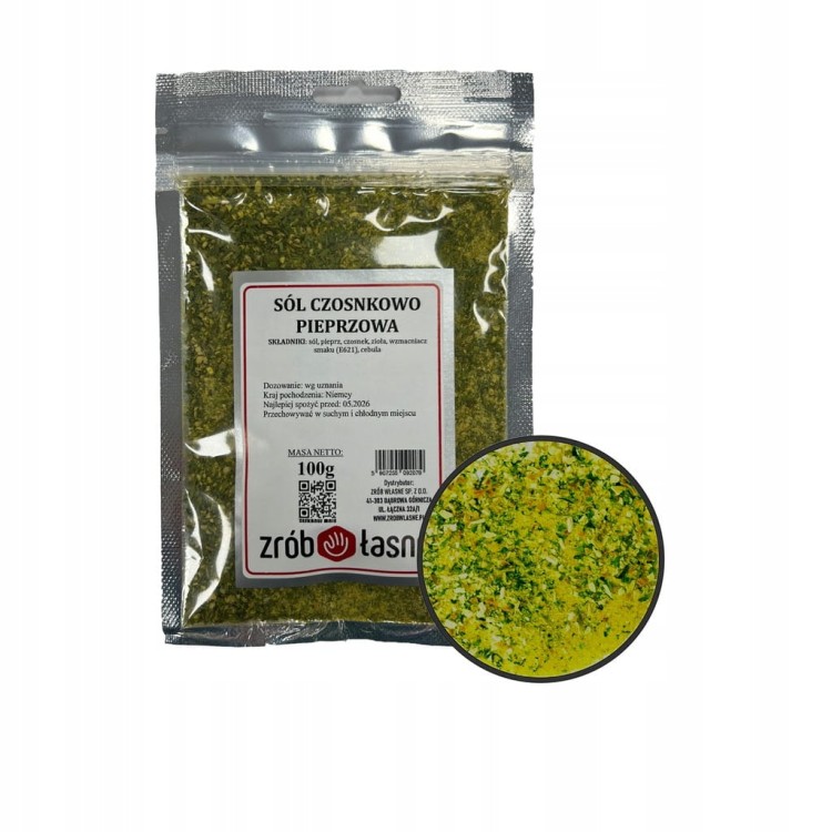 Sól czosnkowo pieprzowa 100g