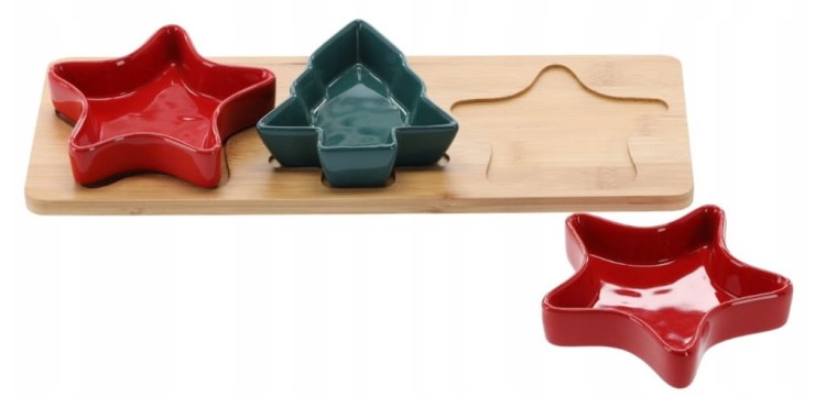 Komplet 3 miseczki CHOINKA GWIAZDKA