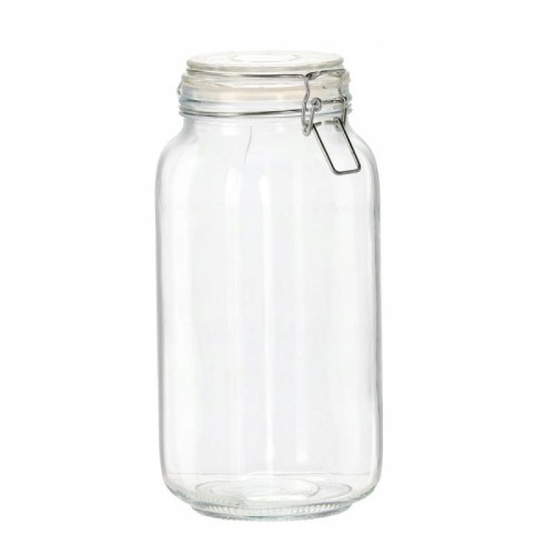 Słój KWADRATOWY z klamrą 2L