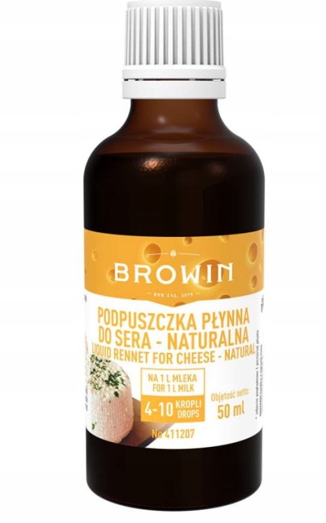 Podpuszczka do sera NATURALNA w PŁYNIE 50ml BW