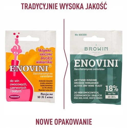 Drożdże do wina ENOVINI 7g 18%
