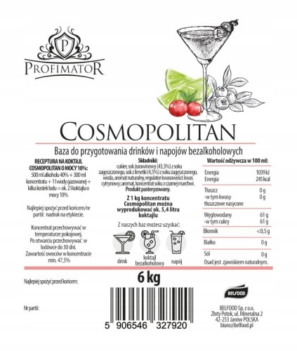Koncentrat COSMOPOLITAN 6kg