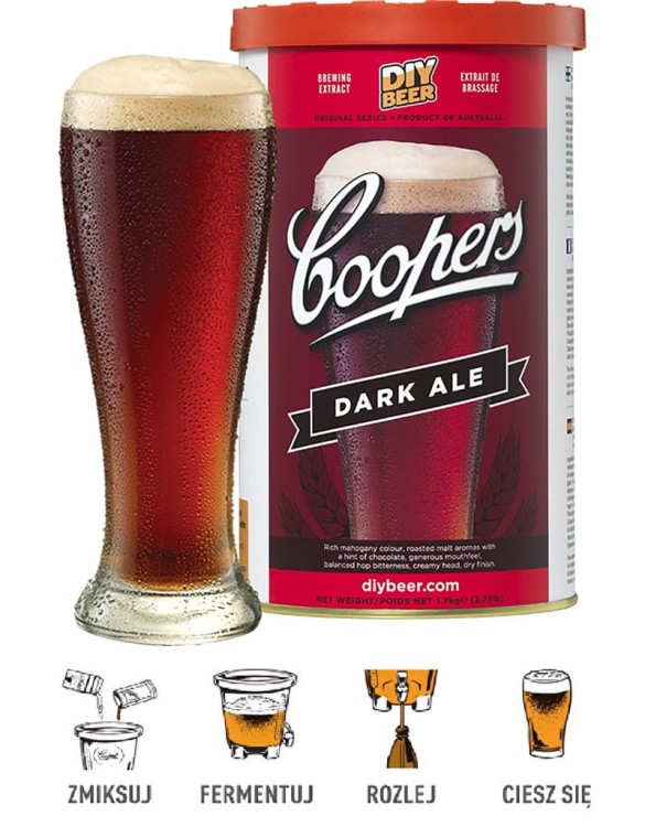 Koncentrat do piwa DARK ALE 1,7kg COOPERS