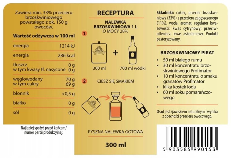 Koncentrat BRZOSKWINIA 300ml