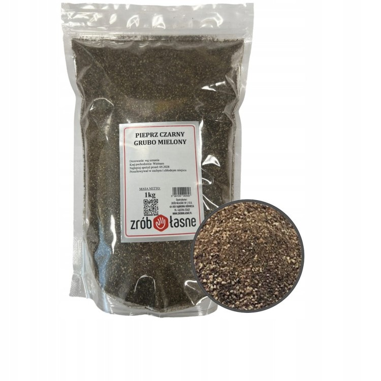 Pieprz grubo mielony czarny 1kg