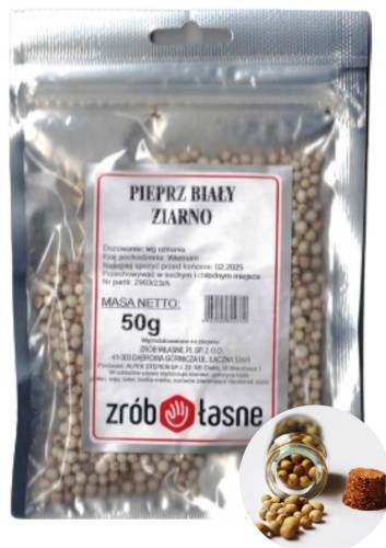 Pieprz biały ziarno 50g