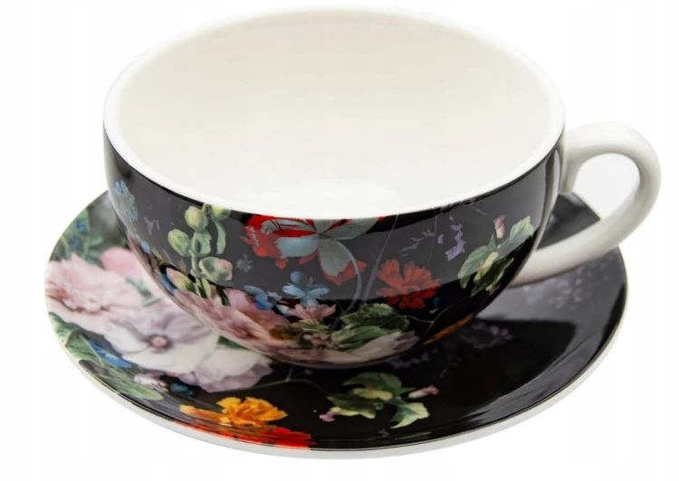 Dzbanek z fliżanką CZARNY