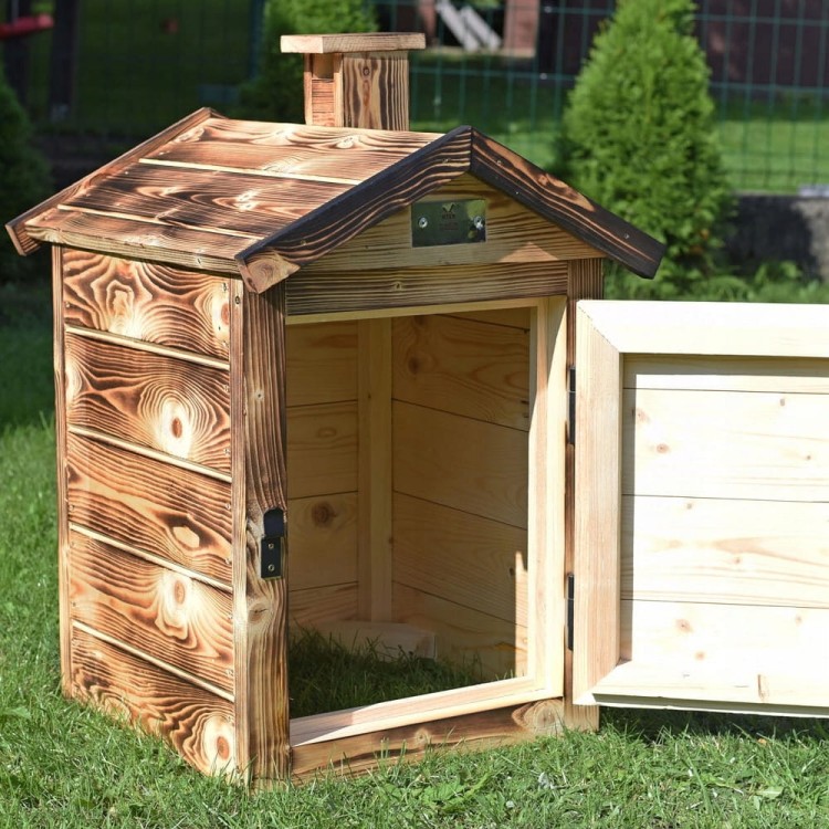 WĘDZARNIA OGRODOWA DREWNIANA 60cm PREMIUM OPALANA Pan Kornik