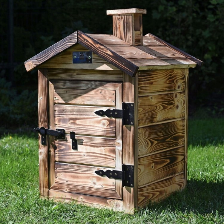 WĘDZARNIA OGRODOWA DREWNIANA 60cm PREMIUM OPALANA Pan Kornik