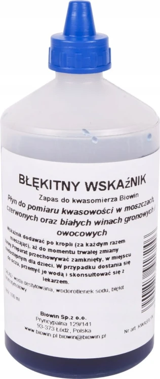 Odczynnik do pomiaru kwasowości w winach, sokach