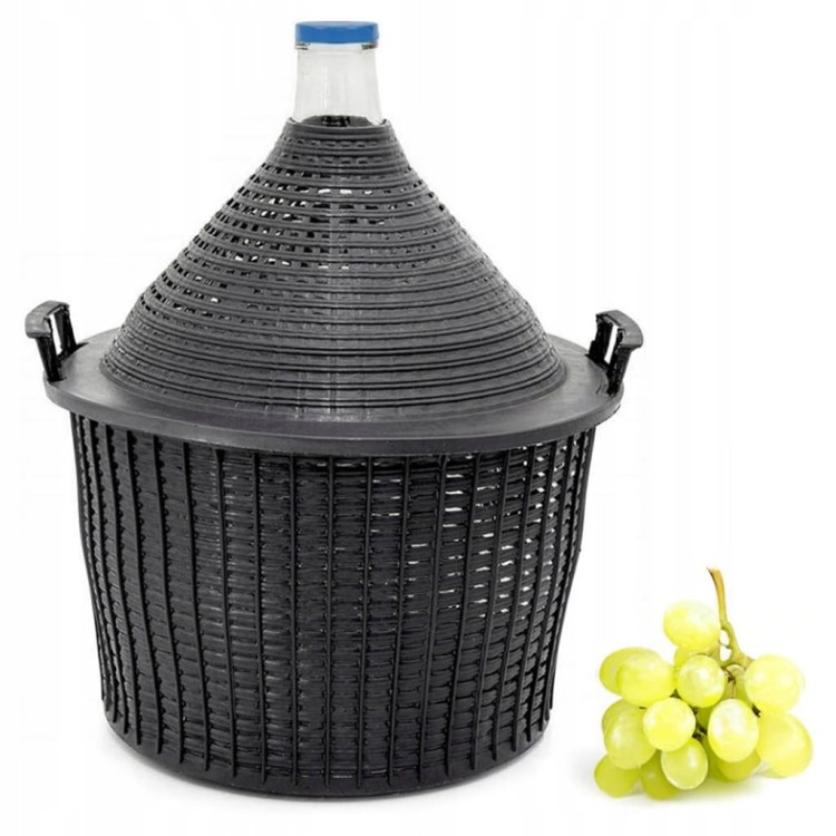 Balon do wina 54L w koszu plastikowym