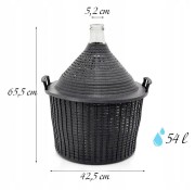 Balon do wina 54L w koszu plastikowym