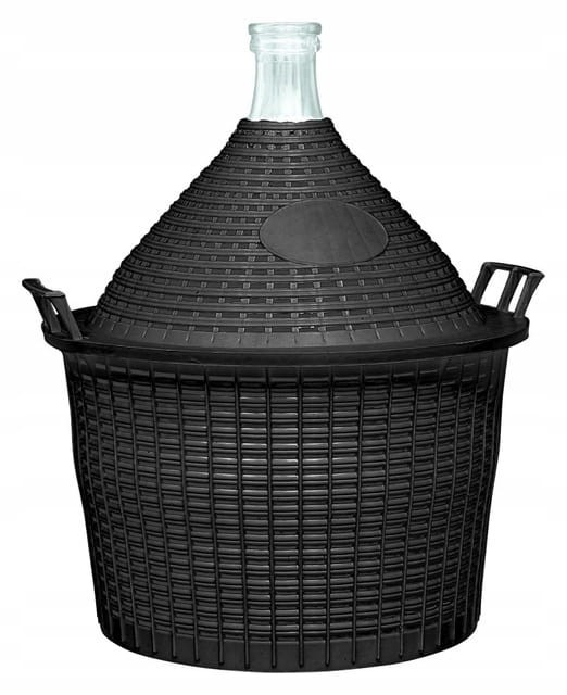 Balon do wina 34L w koszu plastikowym