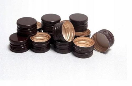 Zakrętka fi28 BRĄZOWA metalowe do butelek 10szt