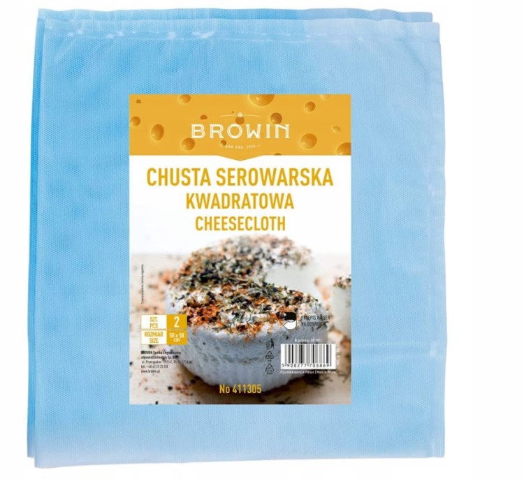 Chusta serowarska kwadratowa 50x50 2sz BW