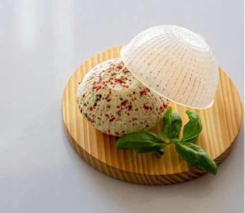 Forma serowarska okrągła PÓŁKULA fi10 na 250g