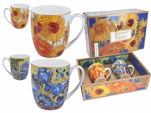 Kpl 2 kubków van Gogh SŁONECZNIKI / IRYS 450m HP