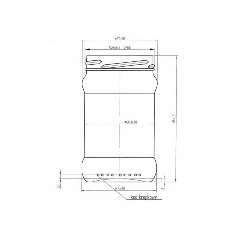 Słoik 315ml + zak. 10szt.