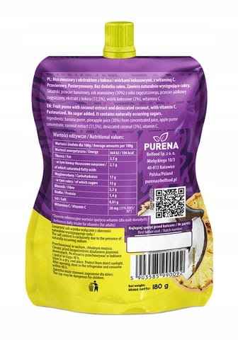 Przekąska ananas-kokos 180g chrupaczka