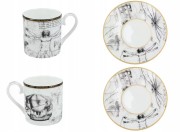 Kpl 2 filiżanek espres da Vinci CZŁOWIEK 100ml HP