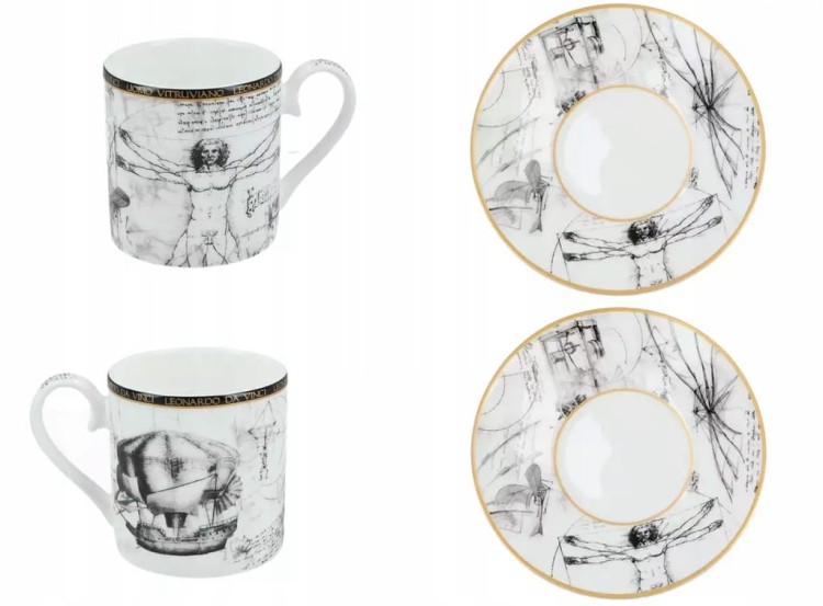 Kpl 2 filiżanek espres da Vinci CZŁOWIEK 100ml HP