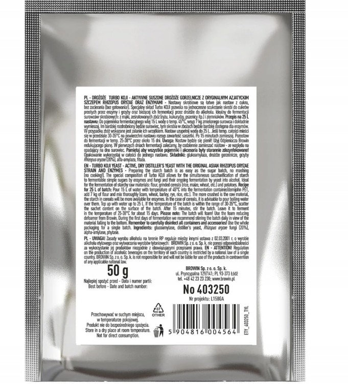 Drożdże Koji 50g BW