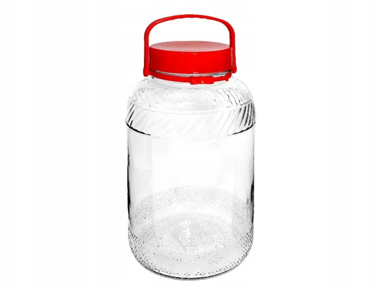Słój 15L z plastikową pokrywą i rączką