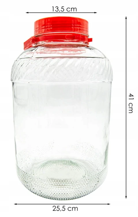 Słój 15L z plastikową pokrywą i rączką
