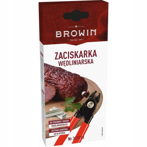 Zaciskarka wędliniarska + 60 klipsów BW