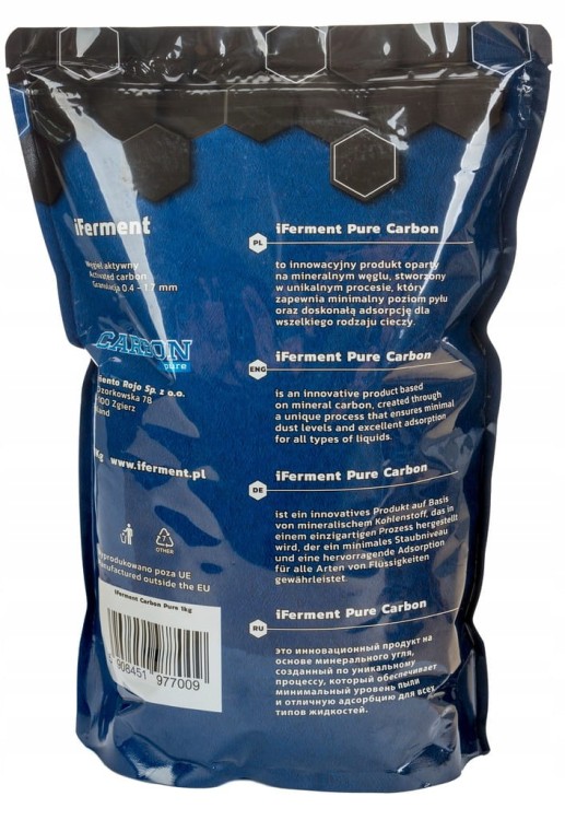 Węgiel Aktywny iFerment Carbon Pure 1kg 2L Gorzelniczy Bimber do Filtr