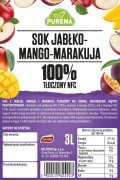 Orzeźwiający sok jabłko-mango-marakuja 100% tłoczony NFC PURENA 3 L