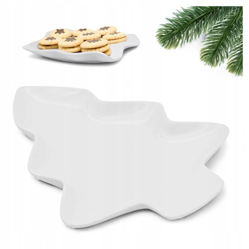 Półmisek świąteczny 30cm Choinka Porcelana świateczna do Serwowania