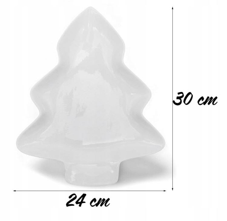 Półmisek świąteczny 30cm Choinka Porcelana świateczna do Serwowania