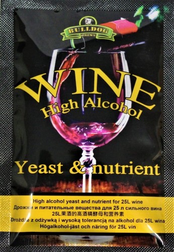 Drożdże Bulldog winiarskie z pożywką high alcohol