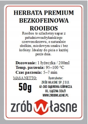 Herbata Napar Rooibos 50g PREMIUM liściasta