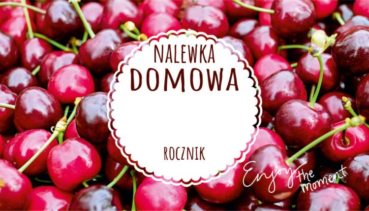 Etykieta NALEWKA WIŚNIOWA modern 45x80