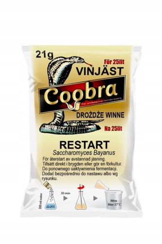 Drożdże winne aktywne COOBRA RESTART 21g