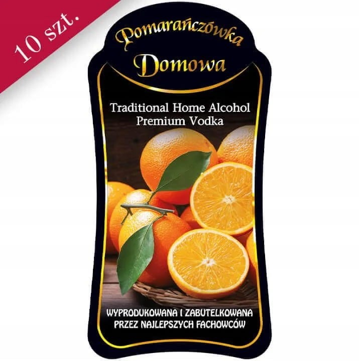 Etykieta PREMIUM POMARAŃCZÓWKA DOMOWA 10szt