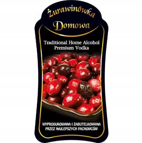 Etykieta PREMIUM ŻURAWINÓWKA DOMOWA 10szt