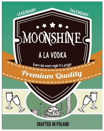 Etykieta MOONSHINE ALA VODKA 10szt