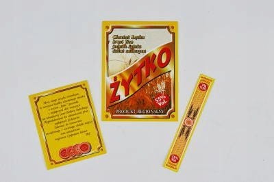 Etykieta ŻYTKO ŁĄCKO Z BANDEROLĄ 10szt
