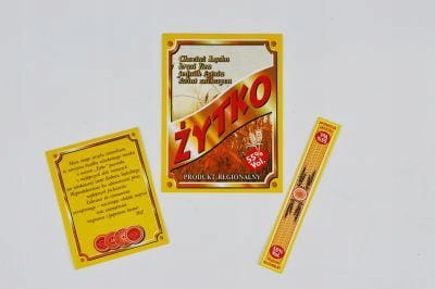 Etykieta ŻYTKO ŁĄCKO Z BANDEROLĄ 10szt