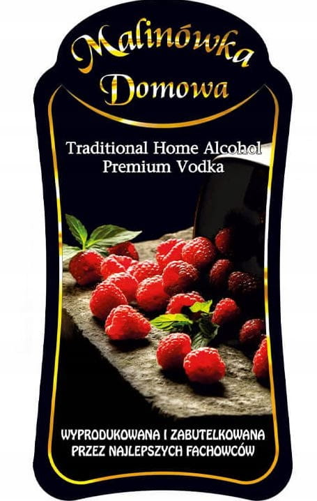 Etykieta PREMIUM MALINÓWKA DOMOWA 10szt