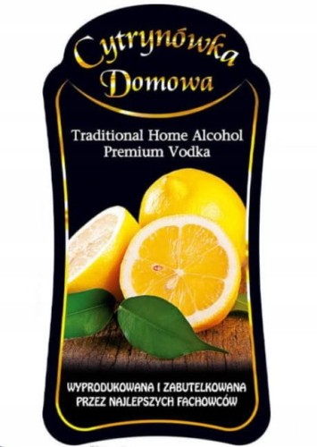 Etykieta PREMIUM CYTRYNÓWKA DOMOWA 10szt