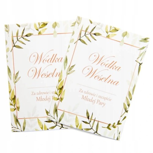 Etykieta NA WÓDKĘ WESELNĄ 10szt