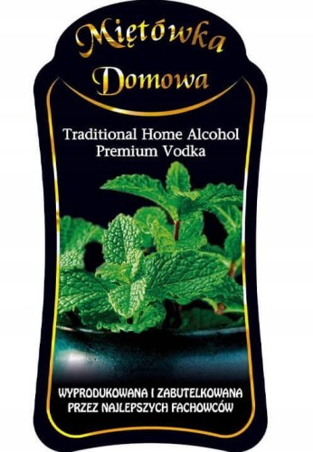Etykieta PREMIUM MIĘTÓWKA DOMOWA 10szt