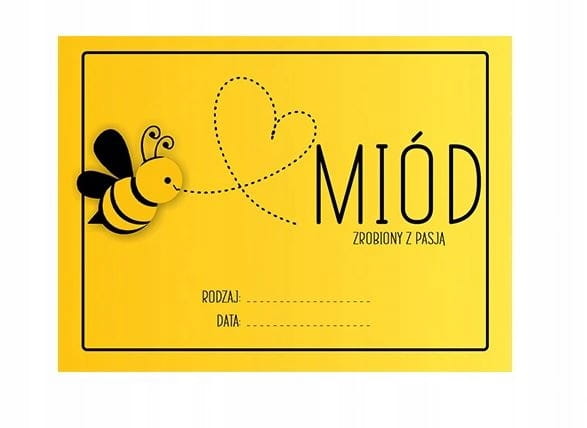 Etykieta MIÓD GRAFIKA M03 10szt