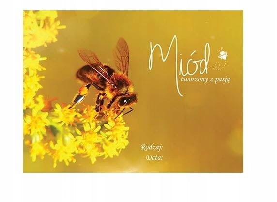 Etykieta MIÓD PSZCZOŁA M04 10szt