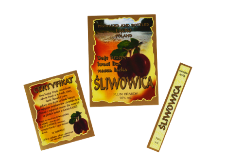 Etykiety ŚLIWOWICA ŁĄCKO  z banderolą