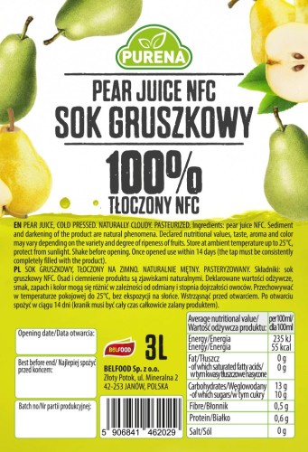 Sok NFC GRUSZKA GRUSZKOWY 3L